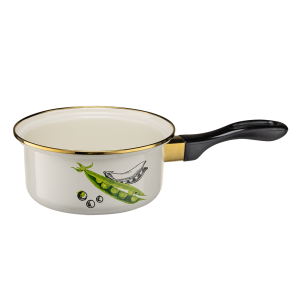 Rondel emaliowany z rączką BASSO 16cm/1,1L wzór 4